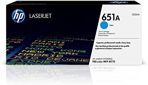 HP 651A Ciánkék Festékkazetta | Dolgozik, a HP LaserJet Enterprise 700 színes MFP M775 Sorozat | CE341A