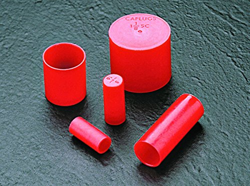 Caplugs Műanyag Hüvely felső Cső végét. SC-2 5/8, PE-LD, Sapka ID 2.625 Hossz 1.00, Piros (Csomag 100)