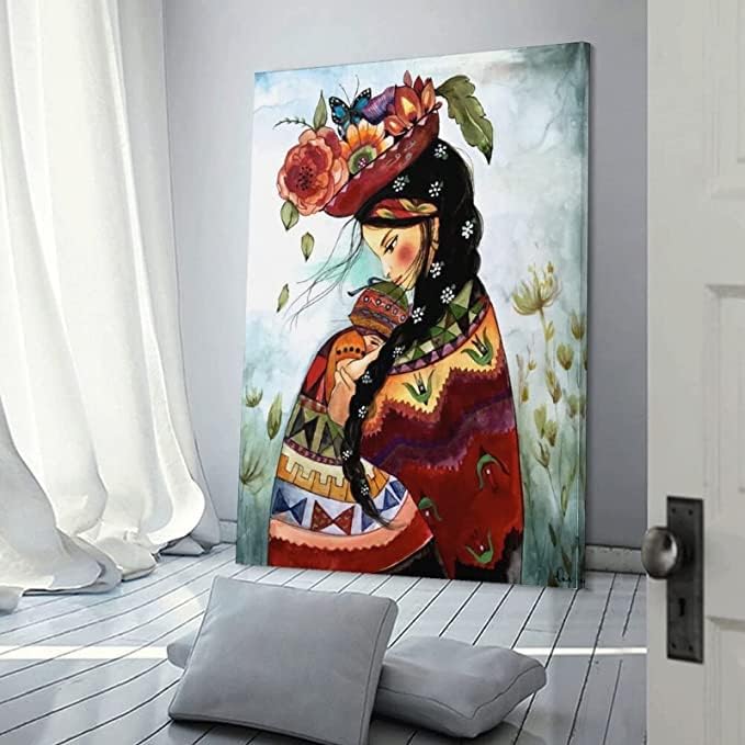 Ihletett Perui Anya Inspiráló Rajz, Poszter Wall Art Festmény, Vászon Nyomtatás Inspiráló Szellemi Szoba, Hálószoba, Nappali Szoba