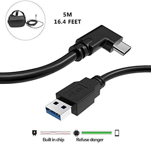 Unidanho Link Kábel USB Kapcsolat VR nagysebességű Adatátvitel Gyors Töltés Fülhallgató Játék PC-re Kompatibilitás az Oculus Quest Link(16FT)