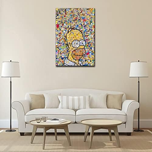 Rajzfilm Homer Los-Simpsons Vászon Művészet Plakát meg a Fal Art Kép Nyomtatási Modern Család Hálószoba Decor Plakátok 24x36inch(60x90cm)