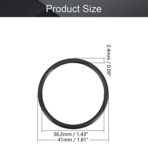 Othmro Nitril Gumi O-Gyűrű, 41 mm-es OD 36.2 mm ID 2.4 mm Szélesség, Metrikus Tömítés Tömítés, Csomag 5