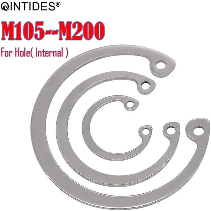 QINTIDES M105 M200 Circlips Egy lyuk Rögzítő gyűrű Csapágy lyuk gyűrű snap 65M/304-es rozsdamentes acél csipesz gyűrű (Belső Átmérő: M110-3PCS,
