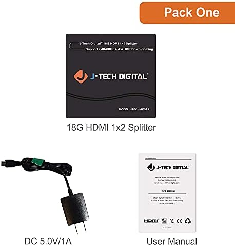 HDMI Splitter 4K-60Hz 1X4 Multi-Felbontás Kimeneti (MRO) a J-Tech Digitális HDMI 2.0 Elosztó Támogatja a leméretezheted HDR HDR10 / Dolby Látás