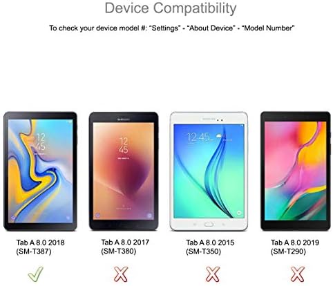 (2 Csomag) Supershieldz Célja a Samsung Galaxy Tab Egy 8.0 inch (2018) (SM-T387 Modell) Edzett Üveg kijelző Védő fólia Anti Karcolás,