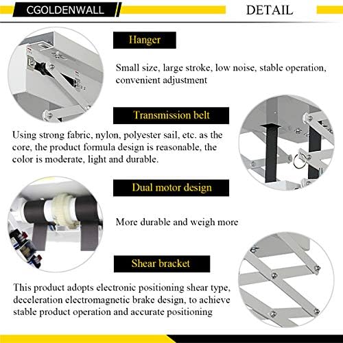 CGOLDENWALL Projektor Lift Motoros Projektor Szerelhető Fogas Projektor Mennyezetre Szerelhető, Állítható Tartóval Motorok rögzítőlap