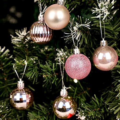 walsport Karácsonyi Tökös Díszek a karácsonyfa, 36ct Törhetetlen Műanyag Csecsebecsék Színes, Csillogó Karácsonyi Party Dekoráció 1.6 hüvelyk