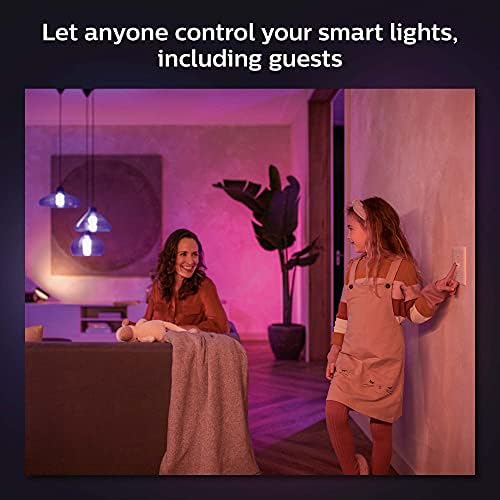 Philips Hue Fehér, illetve Színes Hangulatot 2-Pack 19 LED Smart Izzó, Bluetooth & Zigbee Kompatibilis 1 Csomag Fali Kapcsoló Modul