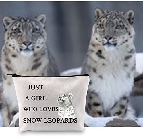 G2TUP Hó Leopárdok Szerető Ajándék, Aki Szereti a Havat, Leopárdok Smink Táska Vad Macska Nagy Macska Kozmetikai Táska állatbarát