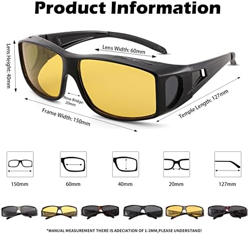 AZorb Polarizált Napszemüveg Illik Át a Szemüveg, a Férfiak, a Nők Vezetői Körbe Napszemüveg UV 400 Védelem TR90