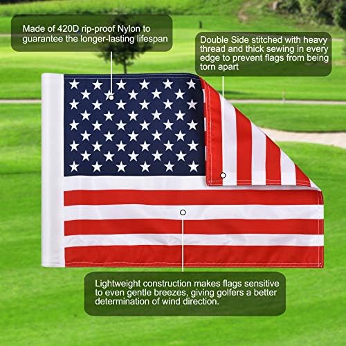 KINGTOP Standard Golf Zászló, kétoldalas Amerikai Pin-Zászló, Rendelet Cső Zászló, Gyakorlat Putting Green Golf-Zászlók, az Udvar,