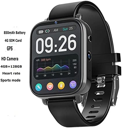 BALAMI Intelligens Karóra Férfi Telefon, 4G SIM-GPS WiFi 32GB NFC Dual Kamera Fitness Arány Arcát ID Android Óra (Szín : C, Méret : 128gb)