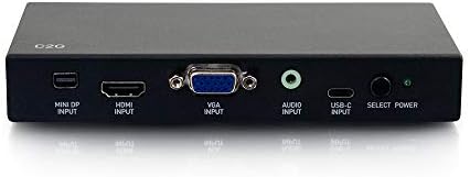 C2G HDMI Kapcsoló, 4K, Mini Display Port, USB-C, HDMI, VGA, 60Hz, 3.55 mm, Fekete, Kábel Menni 40850