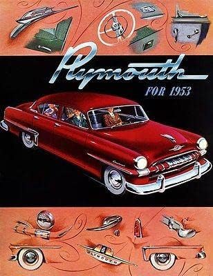 1953 Plymouth - Promóciós Reklám Mágnes
