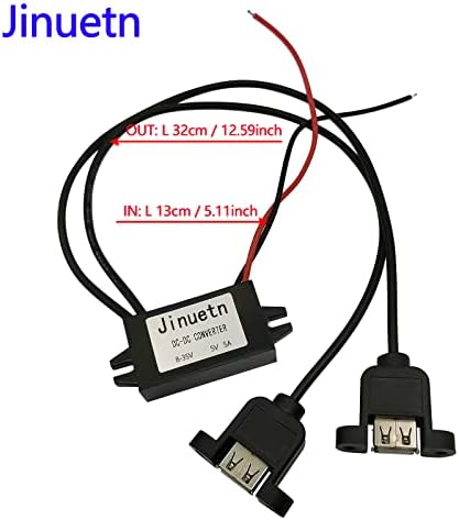 Jinuetn DC Konverter Buck Modul 12/24V Átalakítani, hogy 5V 5A Kimeneti Adapter 24V, hogy 5V 5A 25W (24V, hogy 5V 5A-USB-Fix Dupla)
