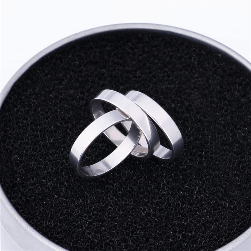Koleso 316L 4mm Gyűrűk Apró Zenekar Gyűrű a Férfiak, mind a Nő, a Divat Ezüst Farok Gyűrű-80210