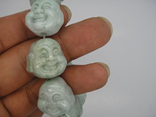 gogojade Minősített Természetes Egy Jade Jadeite Gyöngyök Buddha Isten Fejét karperec Karkötő 410394 AZ