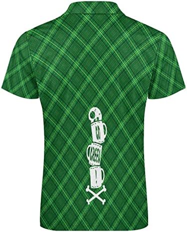 Vicces Golf Pólók a Férfiak a Szent Patrik Nap Golf Póló Zöld Hawaii Nyári Beach Alkalmi póló,Golf Polo Shirt
