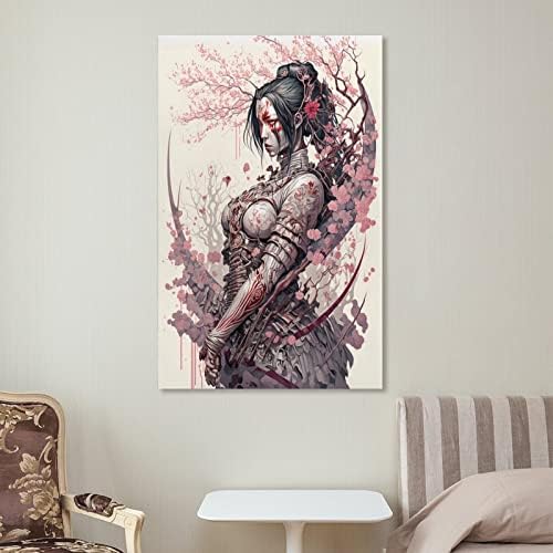 Szamuráj Gésa Art Festmény, Poszterek, Plakátok Szoba Esztétikai Vászon Fal Művészi Nyomatok a Fali Dekor Room Decor Hálószoba