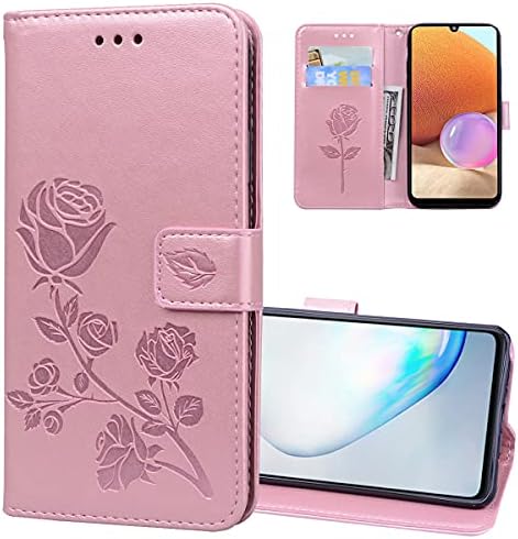 Monwutong Pénztárca tok Samsung Galaxy A73 5G,Klasszikus Rózsa Virág Minta Ütésálló PU bőrtok, Erős Mágneses Csattal, valamint Kártya