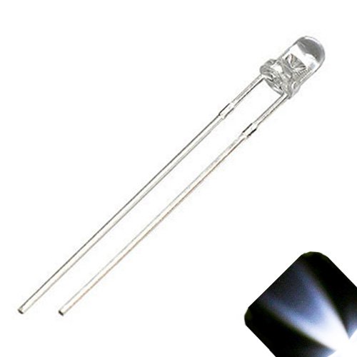3mm Kerek Felső hűs, Tiszta Fehér LED - Ultra Fényes (Csomag 1000)