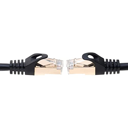 Kábelek Közvetlen Online 6FT S/FTP CAT7 Aranyozott Árnyékolt, Ethernet RJ45 Réz Kábel 10 Gigabit Ethernet Hálózati Patch Kábel