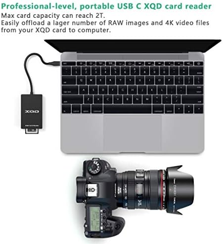 XQD SD Kártya Olvasó, USB C 2 az 1-ben Memóriakártya-Adapter,Nagy Sebességű 5Gpbs Read & Write XQD2.0, SD/MMC kártyaolvasó, Sony G/M Sorozat