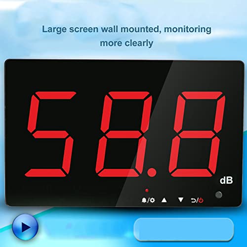Zajszintmérő, Könnyen kezelhető, Hordozható Falra Szerelt Decibel Mérő 30‑130dB HD LCD Kijelző Iroda