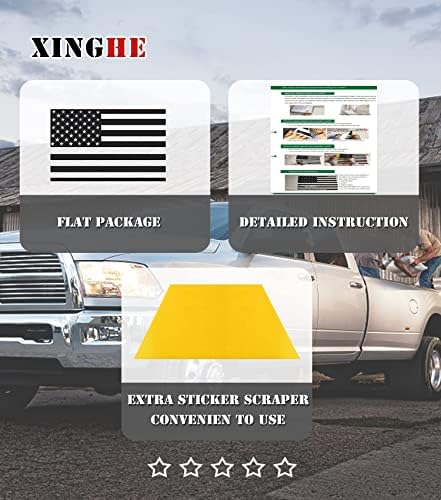 Xinghe a Dodge Challenger 08-23, Oldalsó Hátsó Ablakon Amerikai Zászló Matricák, Matt Fekete USA Zászló Matrica a Teherautó, Kamion Ablak