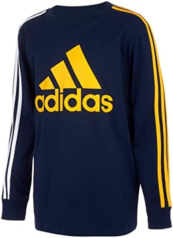adidas Fiú Hosszú Ujjú Pamut Jersey Logo Póló