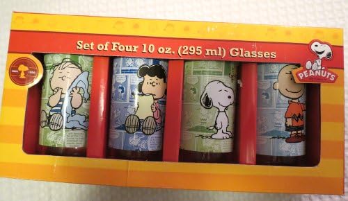 Vandor Peanuts Képregény 10 oz. Szemüveg készlet 4