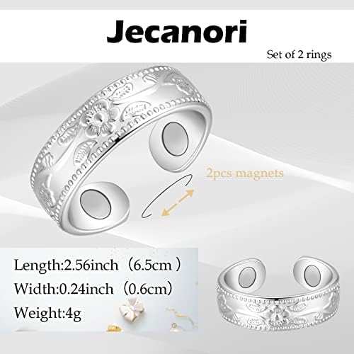 Jecanori 4DB nyirokkeringés Terápiás Mágneses Gyűrűk a Nők, mind a Férfiak,Mágneses Nyirokmasszázs Méregtelenítő, Gyűrű,Állítható nyirokkeringés