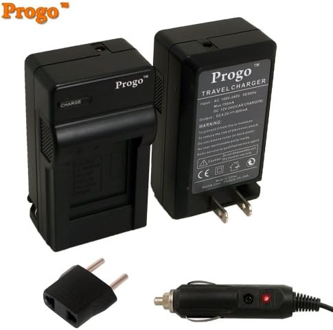 Progo Power Pack (Két Li-Ion Újratölthető Akkumulátorok és Zsebében Utazási AC/DC hálózati Töltő, Autós Adapter & NEKÜNK, Európai