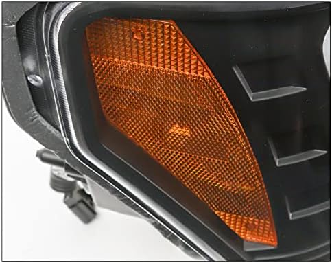 ZMAUTOPARTS [Beépített LED Projektor Fényszóró Fényszóró Black w/6 Kék DRL Kompatibilis a 2009-2014-es Ford F-150