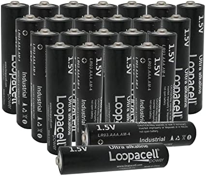 LOOPACELL AAA Alkáli Ipari Akkumulátorok (Csomag 24) 1,5 V - magában Foglalja az Akkumulátor Szervező készlet