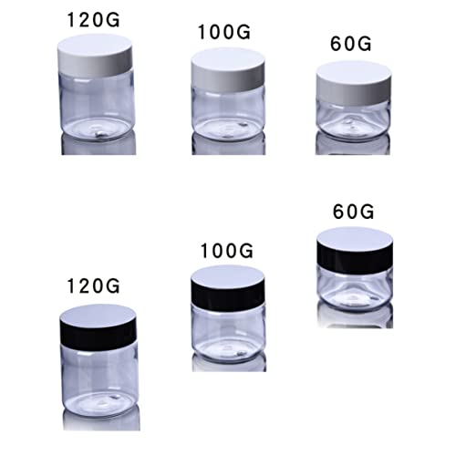 STOBOK Test Vaj Test Vaj Test Vaj Smink Készlet 3pcs Műanyag Kozmetikai Üvegek, Műanyag Kozmetikai Tégely Műanyag Krém Jar Kerek Edény Edény