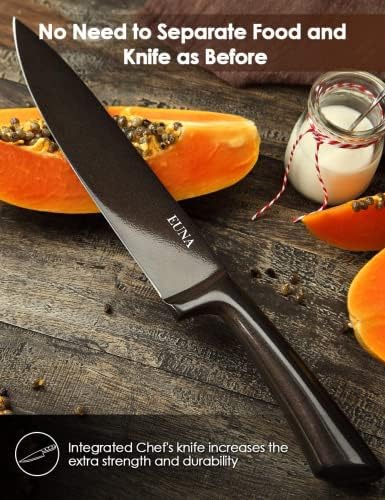 EUNA konyha kés 8 hüvelyk Integrált köpeny & ajándék doboz Séf kés, Tartós, ultra-éles kés evőeszköz, ergonómikus fogantyú a kulináris vágás.