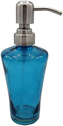 Üveg folyékony Szappan Adagoló a Fürdőszoba vagy a Konyha - Rusztikus Parasztház Szappan Testápoló Dispensor - 18 oz (Kék)