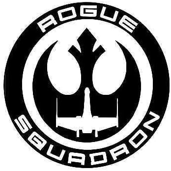 Star Wars Rogue Squadron Fekete Matrica Vinyl Matrica|Autók, Teherautók, Furgonok Falak Laptop| Fekete |5,5 x 5,5 a|LLI517