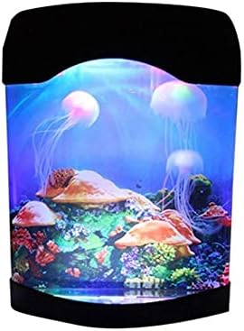 WSSBK Asztal akvárium, Akváriumok Éjszakai Fény LED Lámpa Mini Akvárium Akril Nagy Kapacitású Home Office Asztali Vízi Hal Háziállat Kellékek