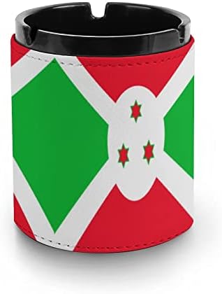 Burundi Zászló Vicces PU Bőr Hamutartó Cigaretta, Szivar hamutartó tartó Home Office Autó Dekoráció