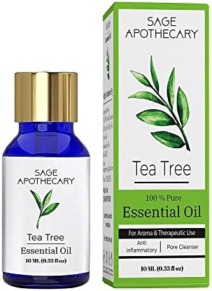 Allergia Pure & Natural teafa, Levendula illóolaj, Mint Áldás Minden Bőrt & Haj Kapcsolatos Probléma -10 Ml (Csomag 2)
