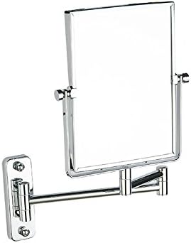 DW&HX Fürdőszoba Smink Tükör, Négyzet Smink Tükör Falra Szerelhető Kihúzható Fürdőszoba Tükör Kétoldalas Forgatható Szépség,