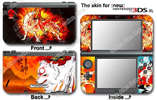 Okami Amaterasu Csodálatos Bőr Matrica Borító Matrica az ÚJ Nintendo 3DS XL (2015)