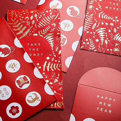 NUOBESTY Piros Táska, Esküvői Borítékok 20DB 2020 Ünnepi Papír Borítékok Kínai Stílusú Vörös Borítékok Hongbao Pénzt Tasak 2020-ra Ajándék