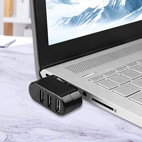 AYECEHI USB Port Splitter, USB 3 Port Kompakt, Hordozható, Forgatható HUB, USB-Hub Dock [90°/180° Fokos Forgatható] PC Laptop Notebook
