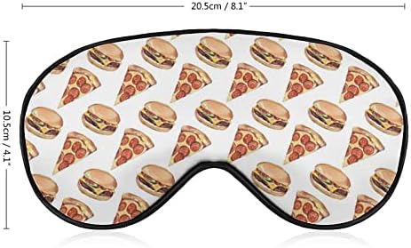 Pizza, Hamburger Vicces Aludni Szem Maszk Puha Kendőt Szem Fedél Állítható Pánt Este Eyeshade Férfiak Nők