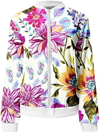 Pamut Kabát Női Virágos, Legpuhább Zip Hosszú Ujjú Blúz Kerek Nyak Kényelem Esik Klub Elegáns Kabát Nő Plus Size felső