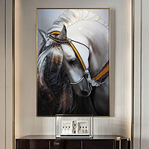 Instarry DIY 5D Gyémánt Festmény Készletek a Felnőttek Nagy Méretű Teljes Gyakorlat Fehér Ló Kristály Hímzett Fali Dekoráció, Kézműves