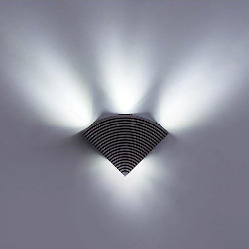 BRILLRAYDO 4W Tiszta Fehér LED Beltéri Fali Dekorációs Lámpa Alumínium Lámpa Ezüst